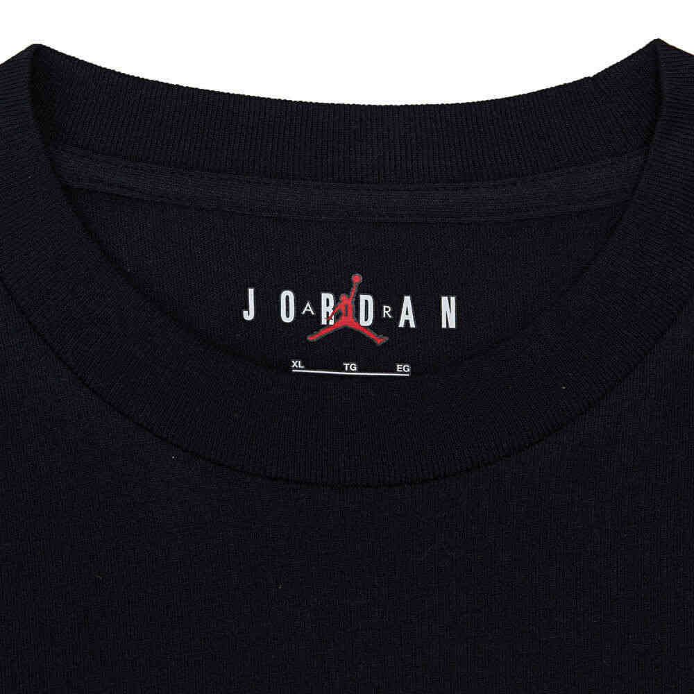 Jordan T Shirts Men's Black Crew Neck Moderate FB7446-010