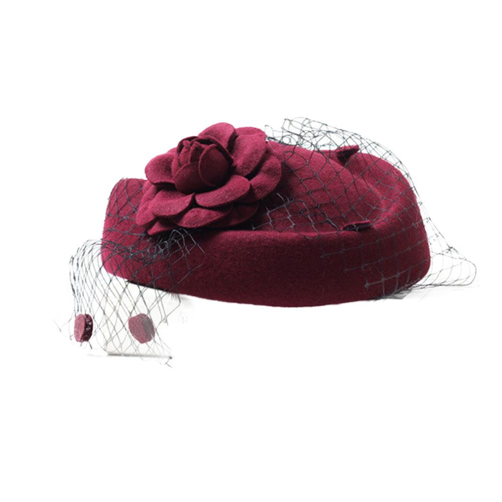 Wool Fascinator Pillbox Hats Women 