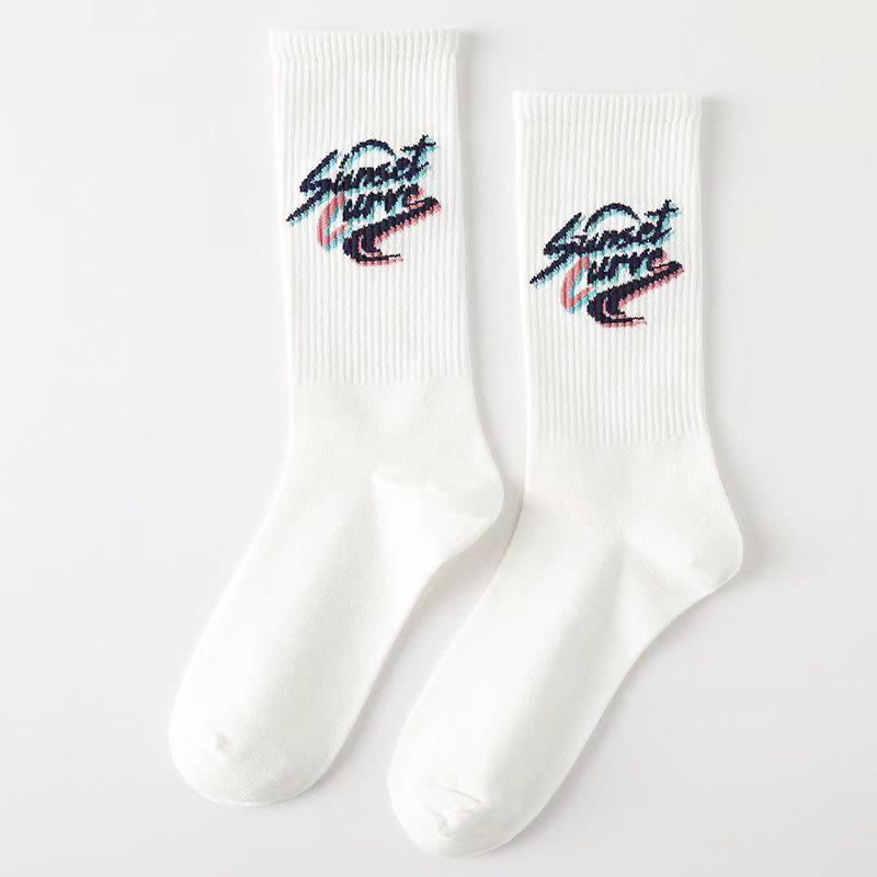 

Мужские спортивные носки средней длины для осени и зимы — впитывающие пот, дышащие, для баскетбола и других случаев Style 2, One Size