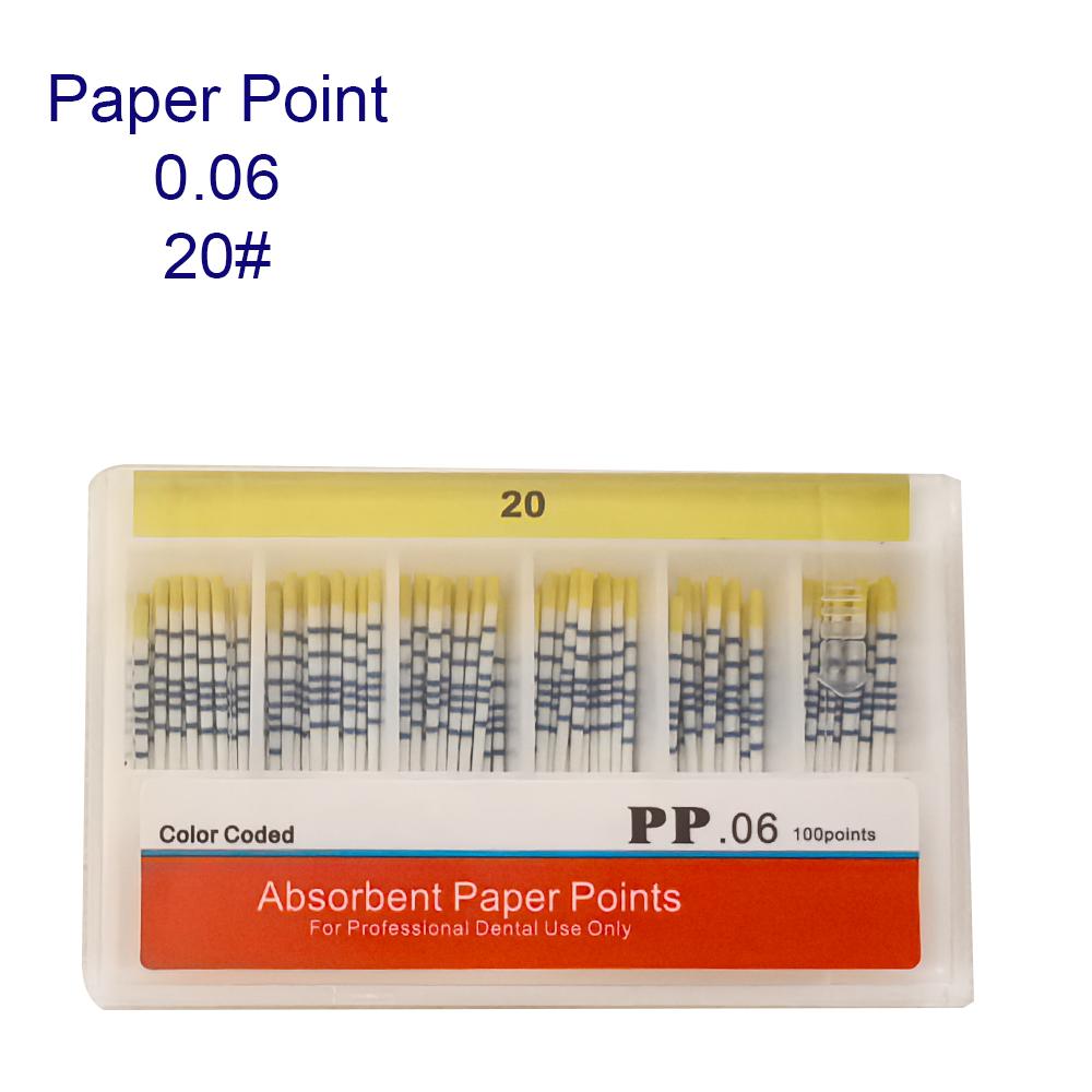 0.02 0.04 0.06 Dental Filling Material Dentist Product Root Canal Endodontic Paper Tips Dental Absorbent Paper Points