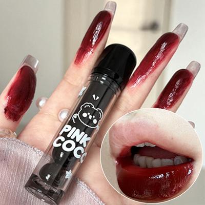 Mirror Lip Glaze Water Light Moisturizing Non-stick Cup Highly Pigmented Red Liquid Lipstick Lips Makeup