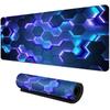 Large gaming Mouse Pad Big Red Blue gradient design nonslip rubber sewn edge gaming desk mat keyboard gamers and office work