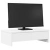VidaXL Monitor Stand with Drawers White Engineered Wood, Screen Riser, Monitor Shelf, Monitor Base 854661