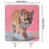 Dynamic Lion Shower Curtain - Dynamic Detail Wall Hanging for Living Room and Bedroom Decoration - Wildlife Style