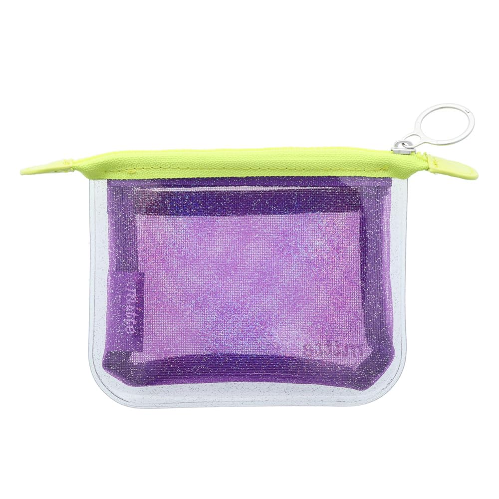 Stationery Mini Clear Neon Violet x Lime S2331322 Sun-Star Pouch, Mitte, Glitter, Green,