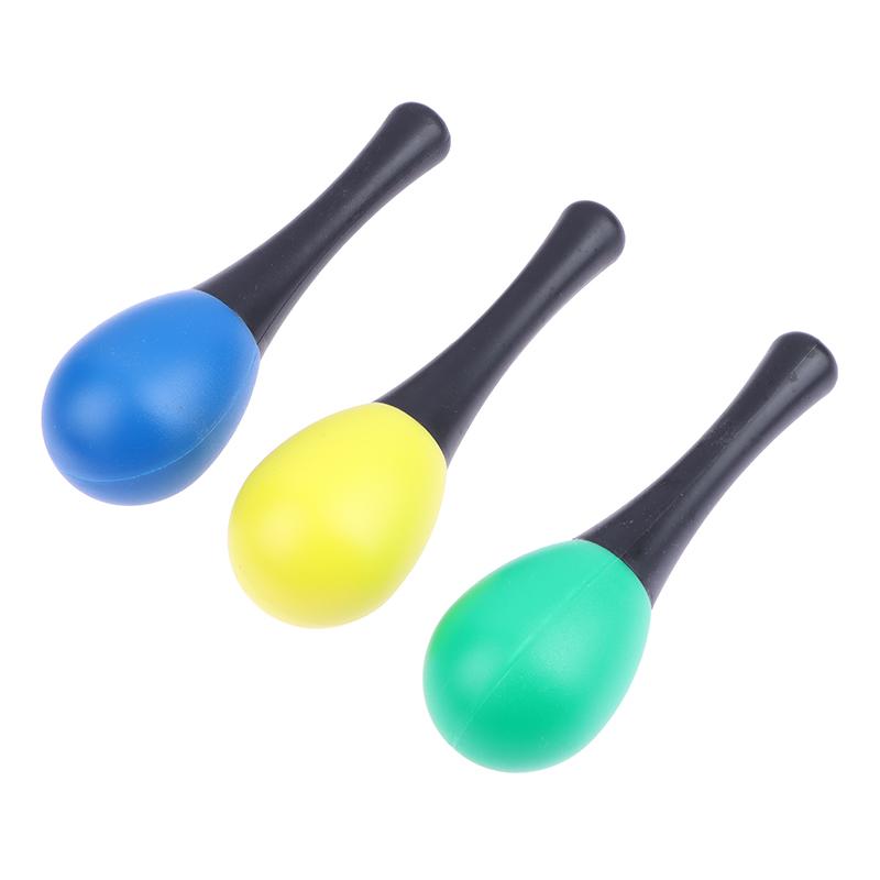 2Pcs Plastic Maracas Sand Hammer Rattle Shaker Musical Instruments Set for School Percussion Events Educational Toy