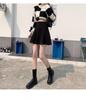 High Waist A-line Woolen Skirt for Pear-Shaped Women - Slimming, Hip-Covering, Plus Size, Autumn & Spring