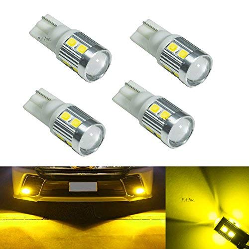 

T10 2835 10SMD LED Золотисто-желтый 3000k 800лм 2Вт 2,5Вт 9В 32В 4 шт. Поворот