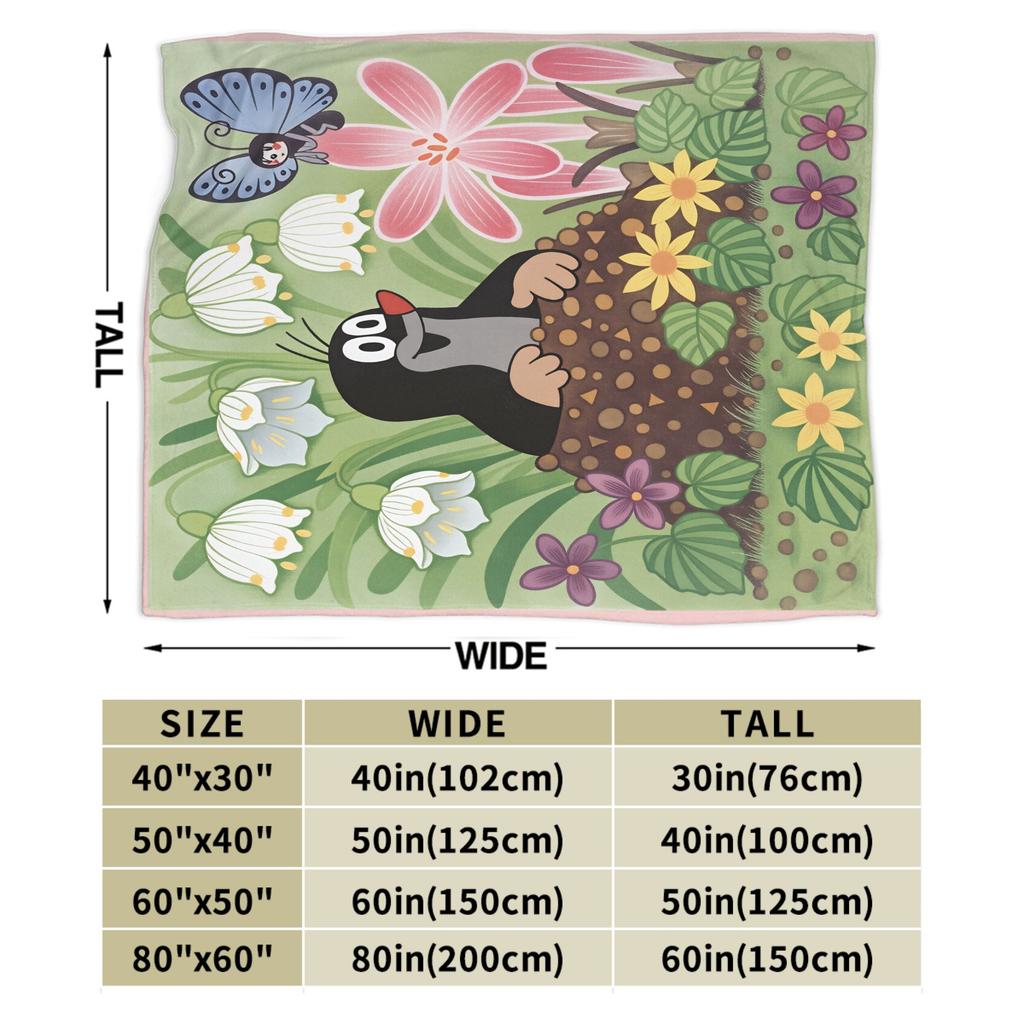 Czech Cartoon Krtek Mole Blanket Quality Warm Soft Bedding Throws Winter Plane Travel Home Decor Graphic Bedspread