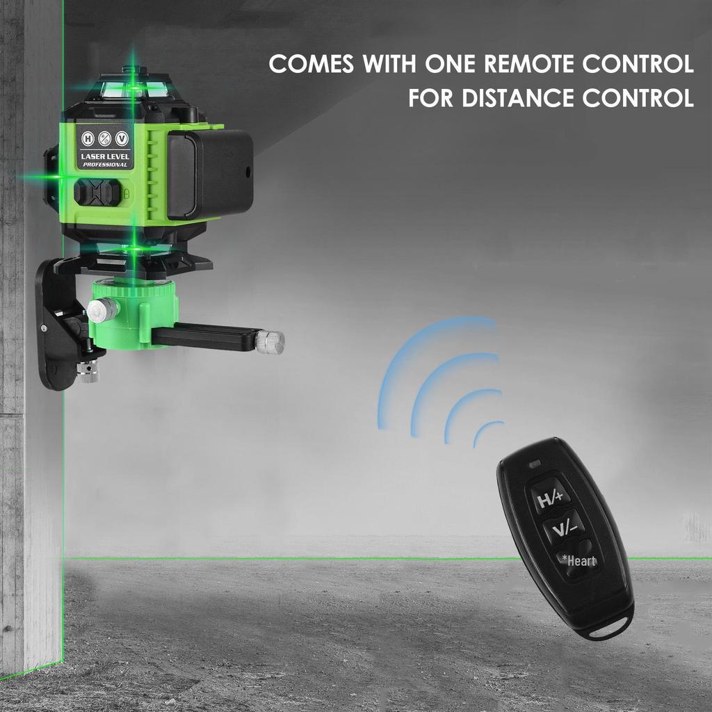 16-Line Self-Leveling 4D Green Laser Level with 360° Bluetooth Alarm