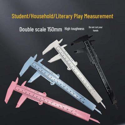150mm Double Scale Plastic Vernier Caliper for Jewelry, Antiques, Students, and Mini Measurements