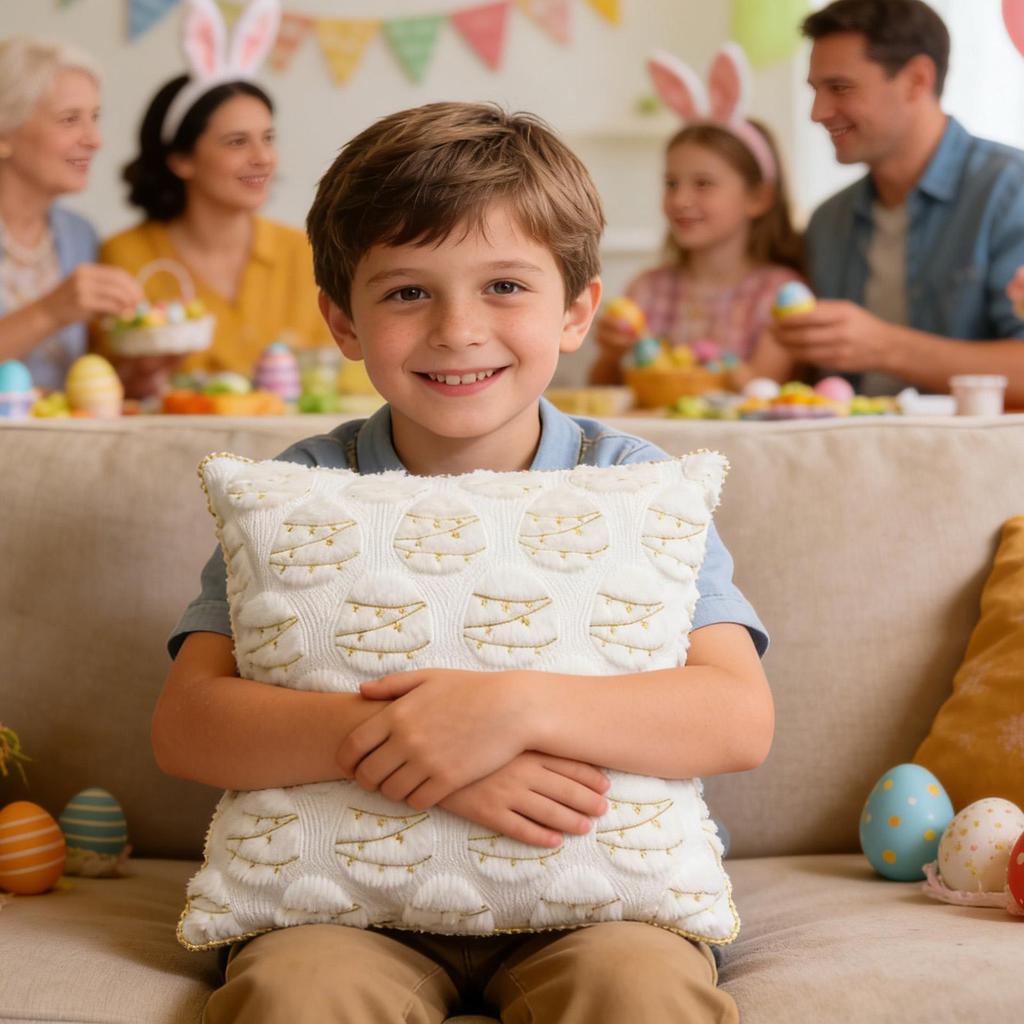 Throw Pillow Covers Soft Decorative Cushion Pillowcase Easter Throw Pillow Covers For Indoor Home Living Room Sofa Couch Holiday