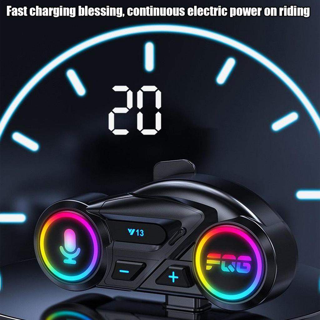 Motorcycle Helmet Headphones Wireless Motorcycle Headphones Noise Reduction Waterproof 800mAh Earbuds For Skiing Racing Touring