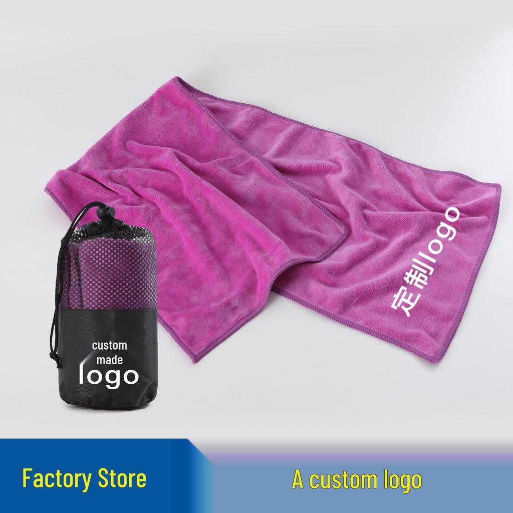 Extra Langes Schwarzes Mikrofaser Schnelltrocknendes Fitness- & Tanzhandtuch