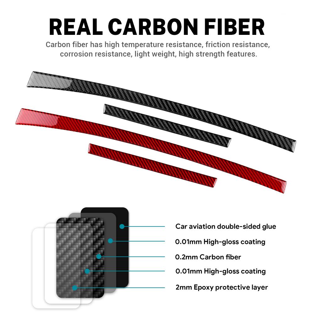 Real Soft Carbon Fiber Sticker For Honda Accord 2013 2014 2015 2016 2017 LHD Car Co-Pilot Instrument Strip Trim Accessories