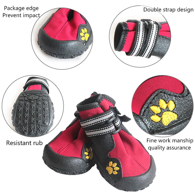 4 Teile/satz Sport Hundeschuhe Für Große Hunde Haustier Outdoor Regenstiefel Rutschfeste Welpen Laufschuhe Waterpoof Stiefel Haustier zubehör