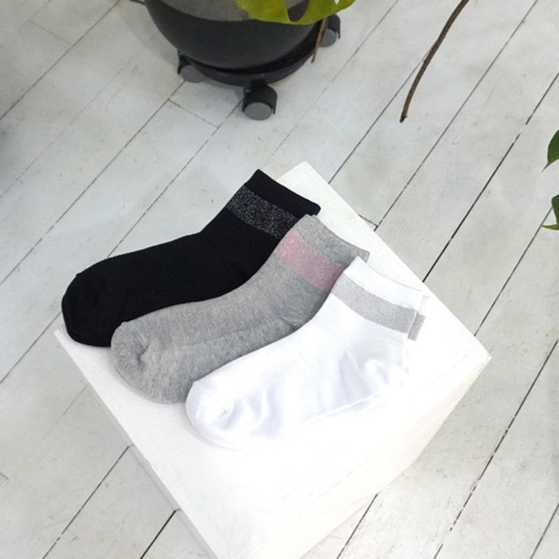 UNBDAY Women's Glitter Point Socks