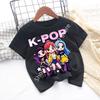 Kpop Childrens T Shirt Cartoon Graphic Short Sleeve Summer Comfortable Top Funny Gift for Fans Harajuku TShirts Girls Clothes