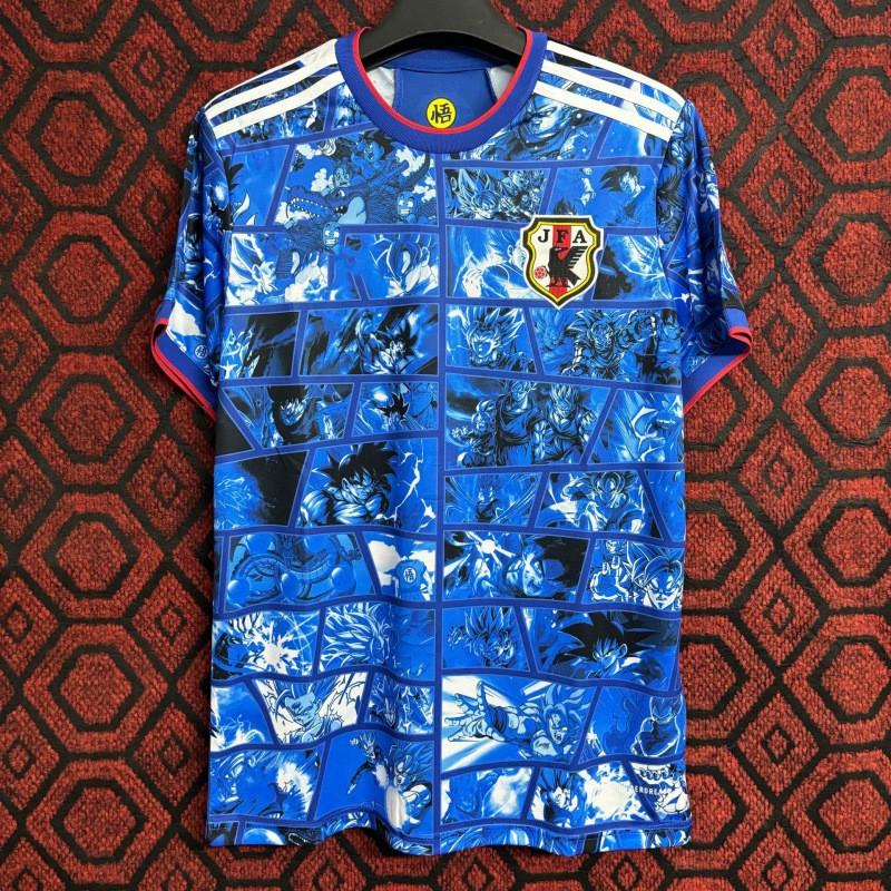 Kurzärmeliges Fußballtrikot inspiriert von der japanischen Nationalmannschaft Anime-Kollaboration Dragon Ball One Piece Naruto