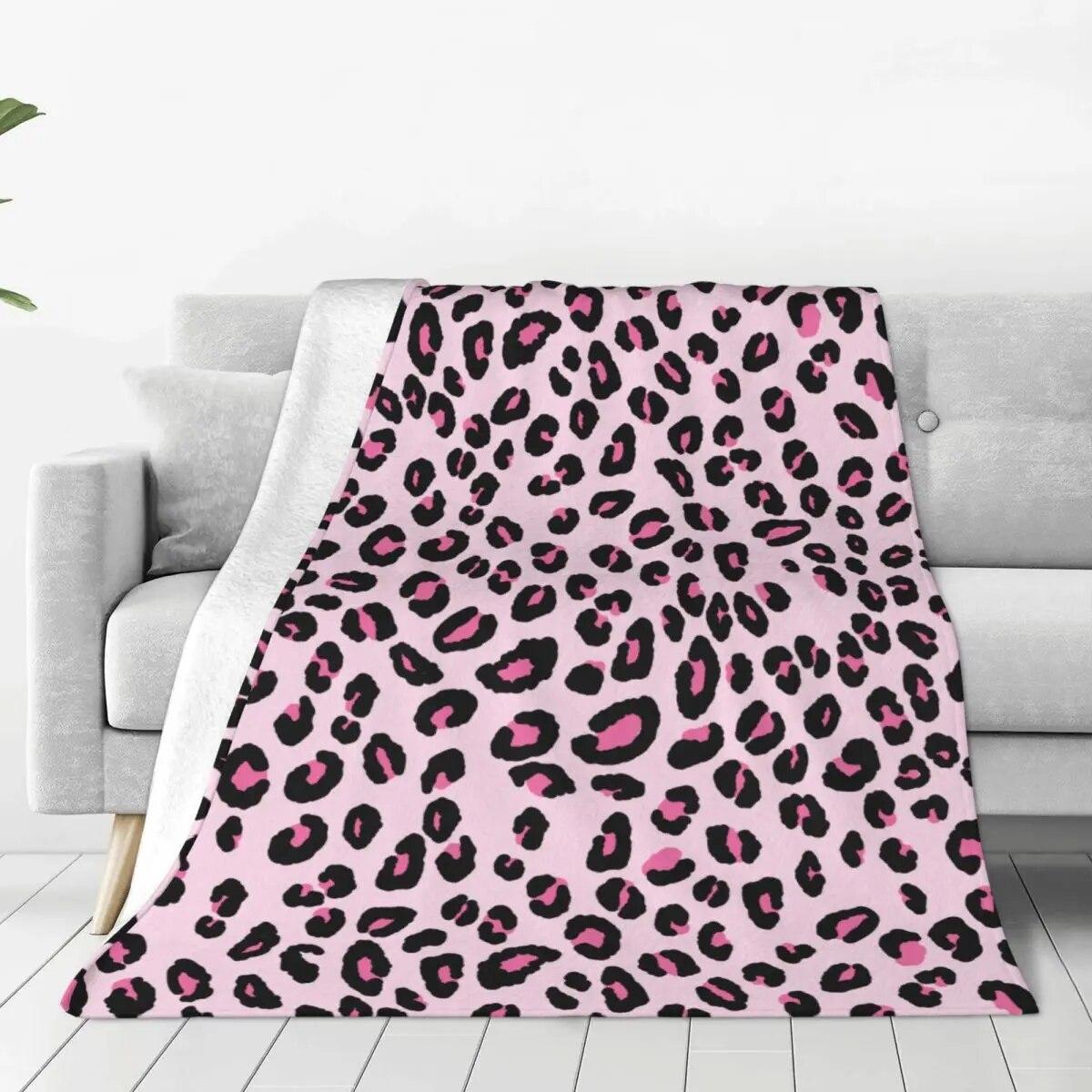 

Милое одеяло с леопардовым принтом, флисовое зимнее многофункциональное супер теплое одеяло для домашнего путешествия, одеяло 100x125cm 40x50inch