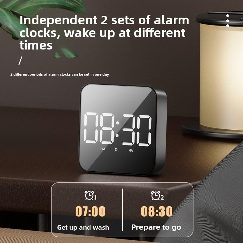 Functional Multi Mirror Electronic Alarm Clock With Date Display Function