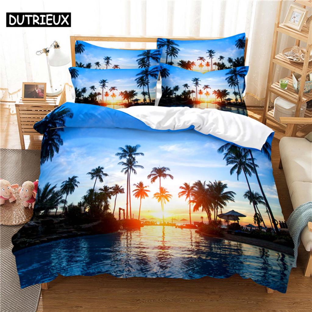 Comforter Colorful Aurora Bedding Set 3D Bedding Digital Printing Queen Size Bedding Set Fashion Design