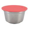 Stainless Steel Refill Coffee Capsules Reusable Coffee Filter Cup Set with Powder Cover for Dolce