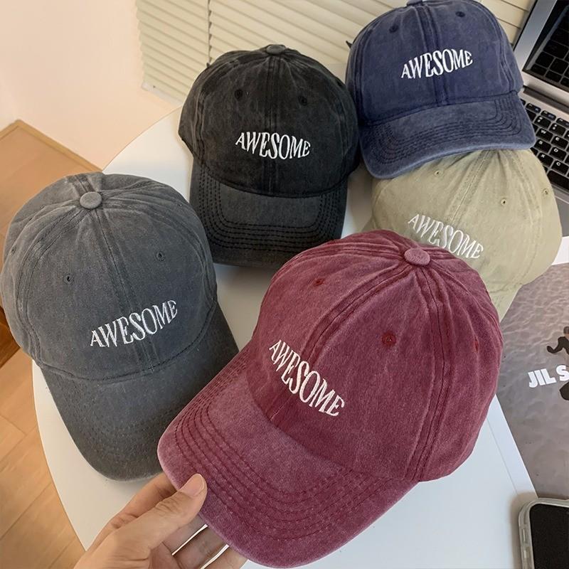 Elegant Letter Design Baseball Hat For Women Men All Season Round Cap Top