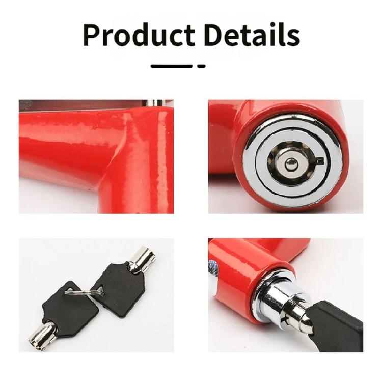 Mountain Bicycles Brakes Padlock Motorcycle Bike AntiTheft Wheel Disc Brakes Lock Safety Disc Wheel Lock with Key