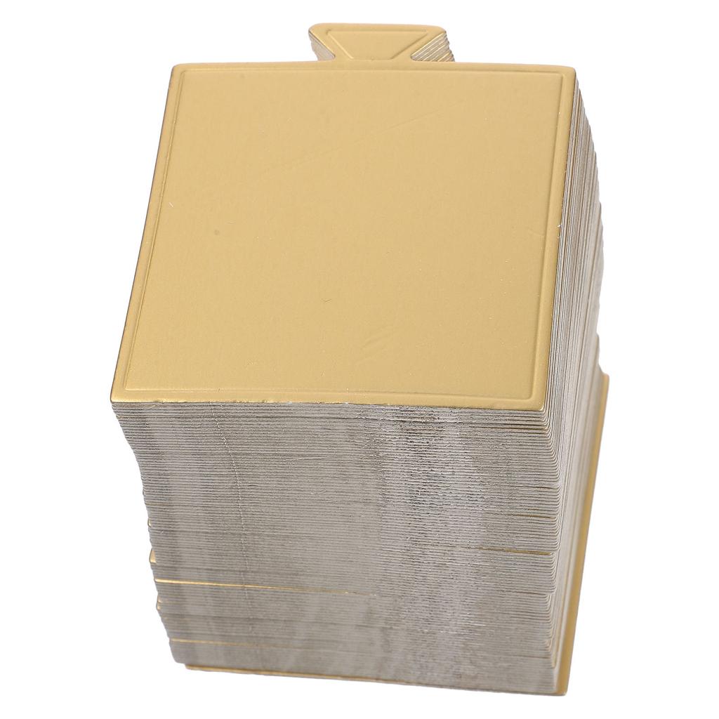 100 Ark Gulddekor Tårtbricka Mat Kartongskivor Bakpapper Displaybaser