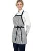 Chef Apron Striped Waitress Apron Kitchen Cooking Women Short Apron Adjustable Halter Cute Apron