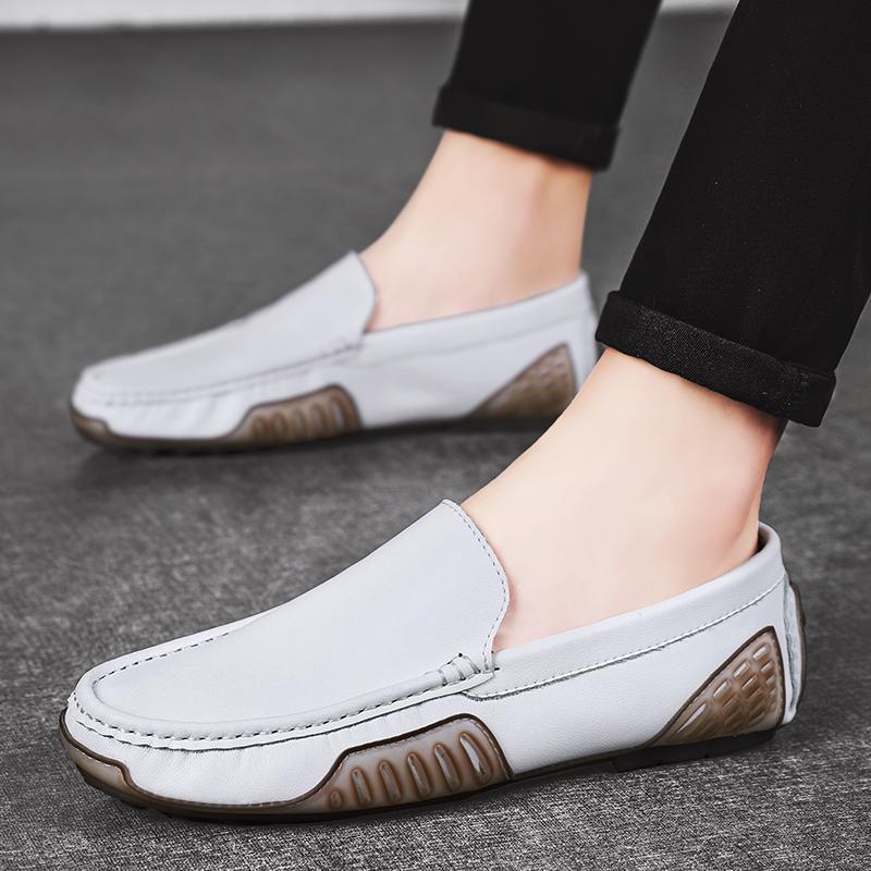 Men's Moccasins Casual Leather Shoes Slip On Loafers