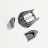 Retro Alloy Belt Buckle Head, Ethnic Style Classic Belt Three-Piece Set, Pin Buckle, Metal Printing Belt Buckle Accessories