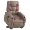 Vidaxl Lift and Massage Recliner, Cappuccino, Faux Leather