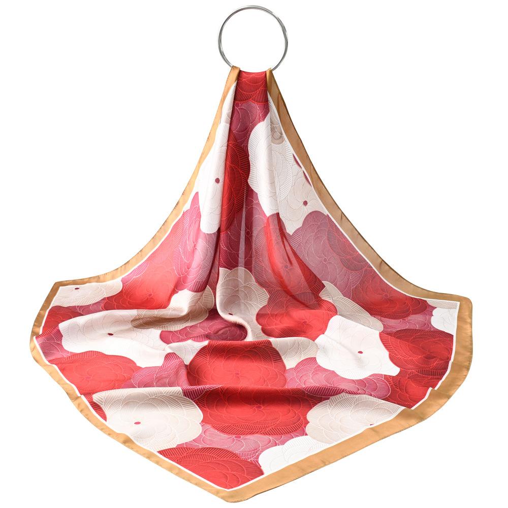 Dámská nová módní simulace atmosféry Hedvábný šátek Ochrana krku Šátek Jaro Léto Podzim Čtvercový šátek