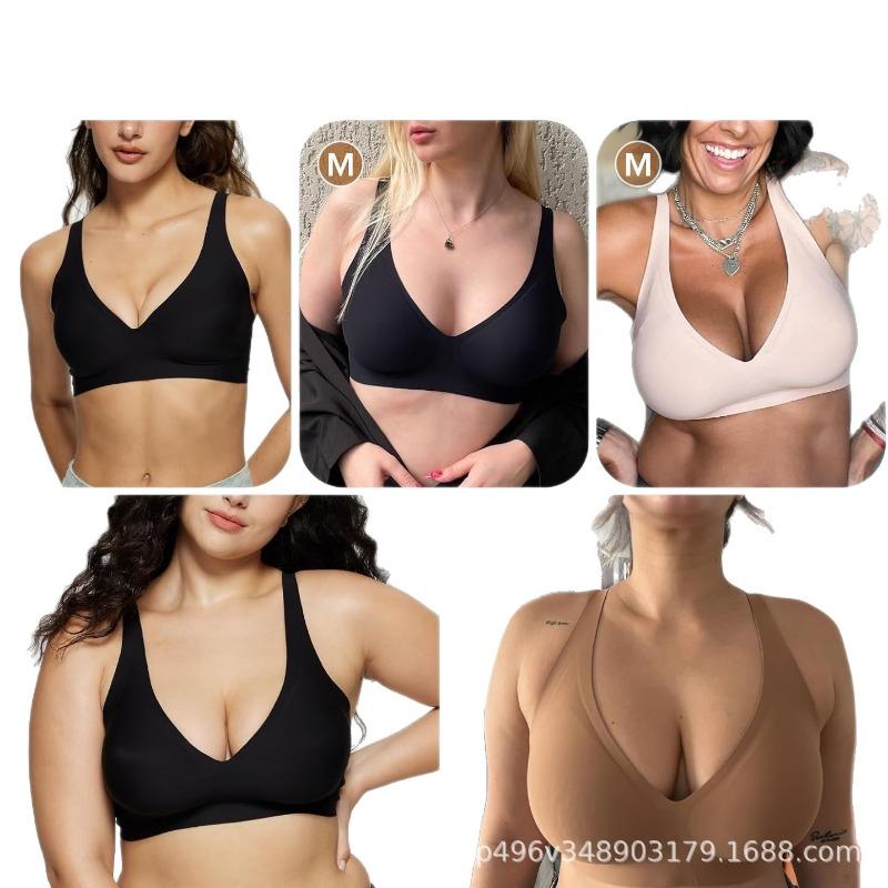 Comodo Reggiseno Push Up con Colla in Gel Wireless per Donna Uso Quotidiano Casual