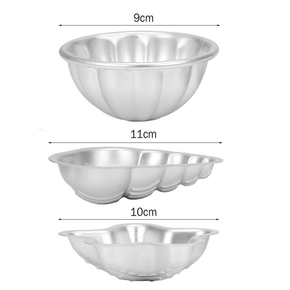 2Pcs Handmade Aluminium Alloy Bath Bomb Molds Fizzy Crafting DIY Cake Mould Tools