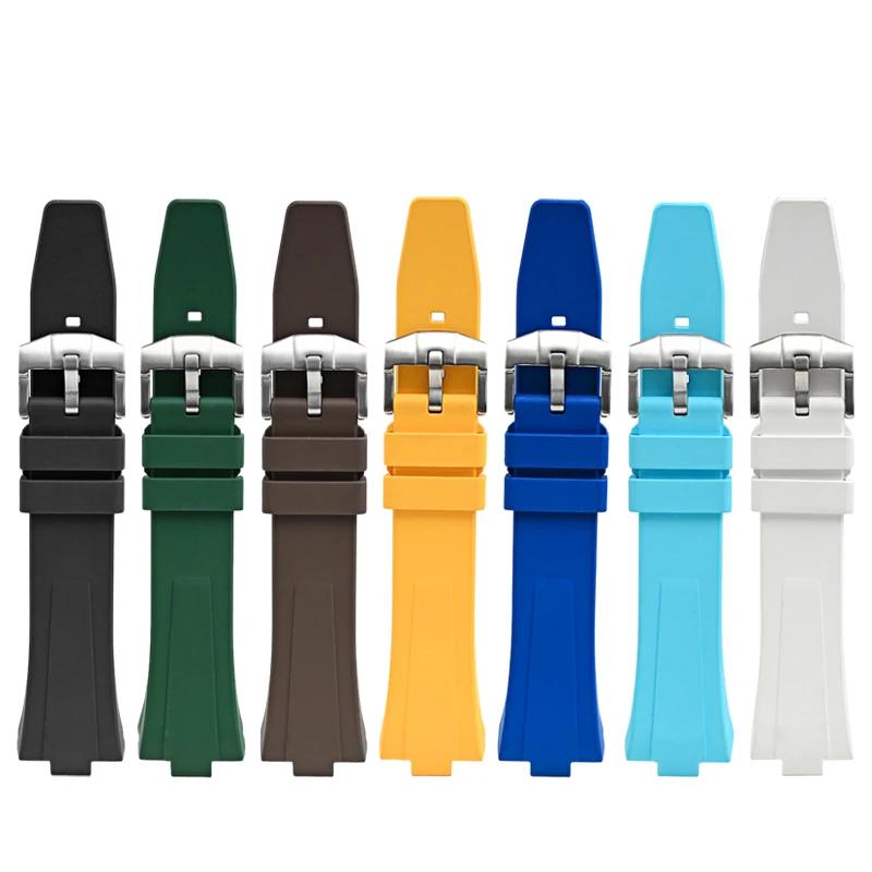 For Citizen NJ0150 NJ0151 NJ0158 Watch Fluororubber Strap FKM High Quality Watchband Men's Bracelet Quick Release Bar Wristband