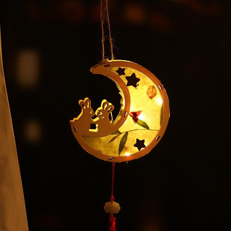 Creative DIY Handmade Lantern Kit for Kids Handheld Luminous Hanfu Decoration Ancient Chinese Festival Light