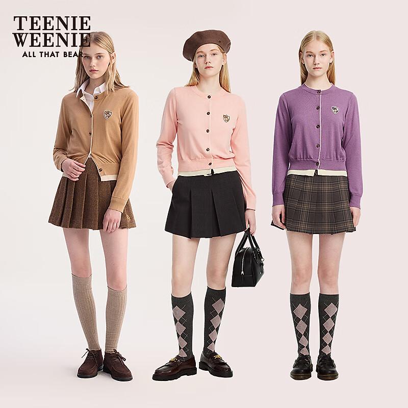 

Teenie Weenie Women s Spliced Mock Two-Piece Knit Cardigan M