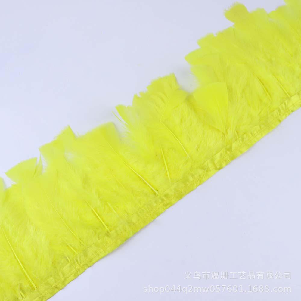 Feather 10-15Cm Large Flat Cloth Edge Stage Clothing Material Turkey Feather Cloth Belt Car Doll Diy Decoration