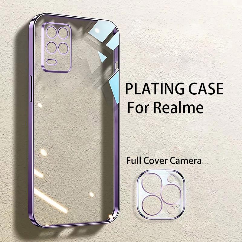 Galvanisierter Klarer Case Für Oppo Realme Gt Neo 2 3t Q5 3 5 Master Edition Silikon Transparenter Bumper Rückabdeckung