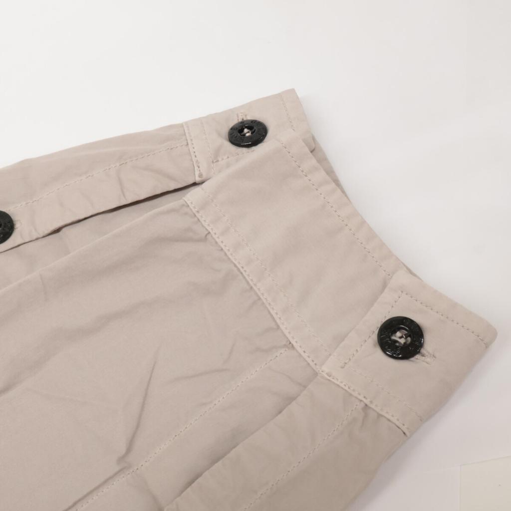 STONE ISLAND 671511101 One-point embroidered shirt tops M beigeUsed