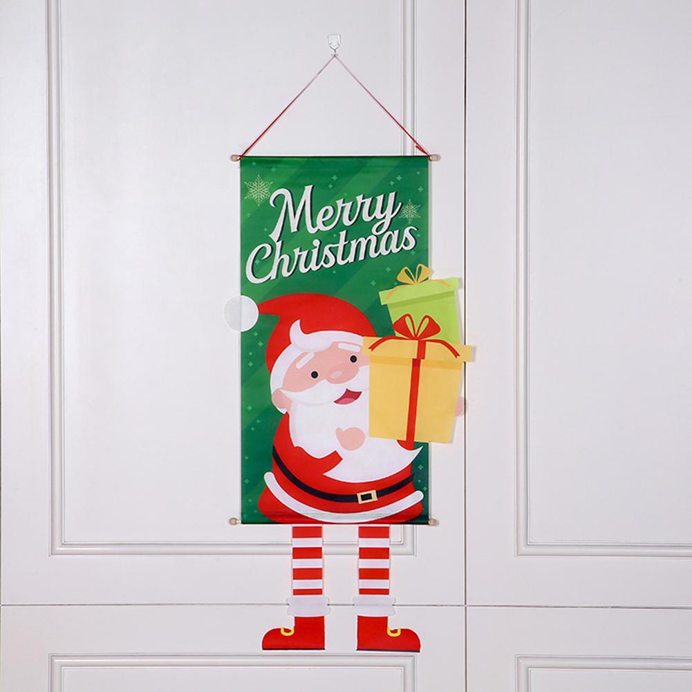 Merry Christmas Hanging Flag Ornaments Cute Shapes Xmas Gifts For Home Walls Windows Door Decoration
