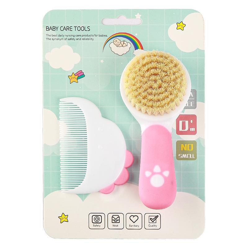 Baby Hair Brush with Soft Nylon Bristles Gentle Massage Bath Brush for Newborns and Infants