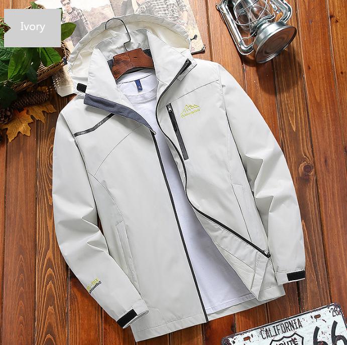 

Простий вуличний повсякденний худі, тришаровий штурмовий костюм з кількома блискавками, високоякісна молодіжна альпіністська куртка, вуличний парний штурмовий костюм M слонова кістка