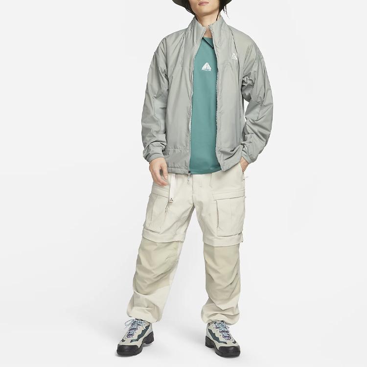 Nike ACG Lungs Solid Button Crew Neck Sweatshirt Men Tops Teal DR7754-379