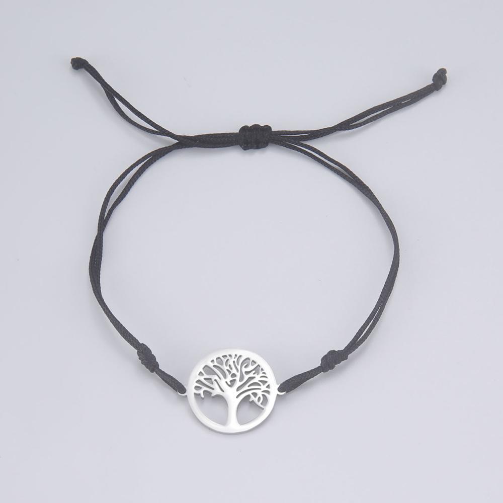 Dawapara Tree of Life Bracelet for Women Positive Energy Growth and Strength Amulet Stainless Steel Minimalist Couple Jewelry