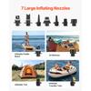 SucceBuy 20/22/40 PSI Stand-Up-Paddleboard-Pumpe Wiederaufladbar Akkubetrieben Automatische Abschaltung 12V DC Autoanschluss LED-Licht Ideal für Matratzen