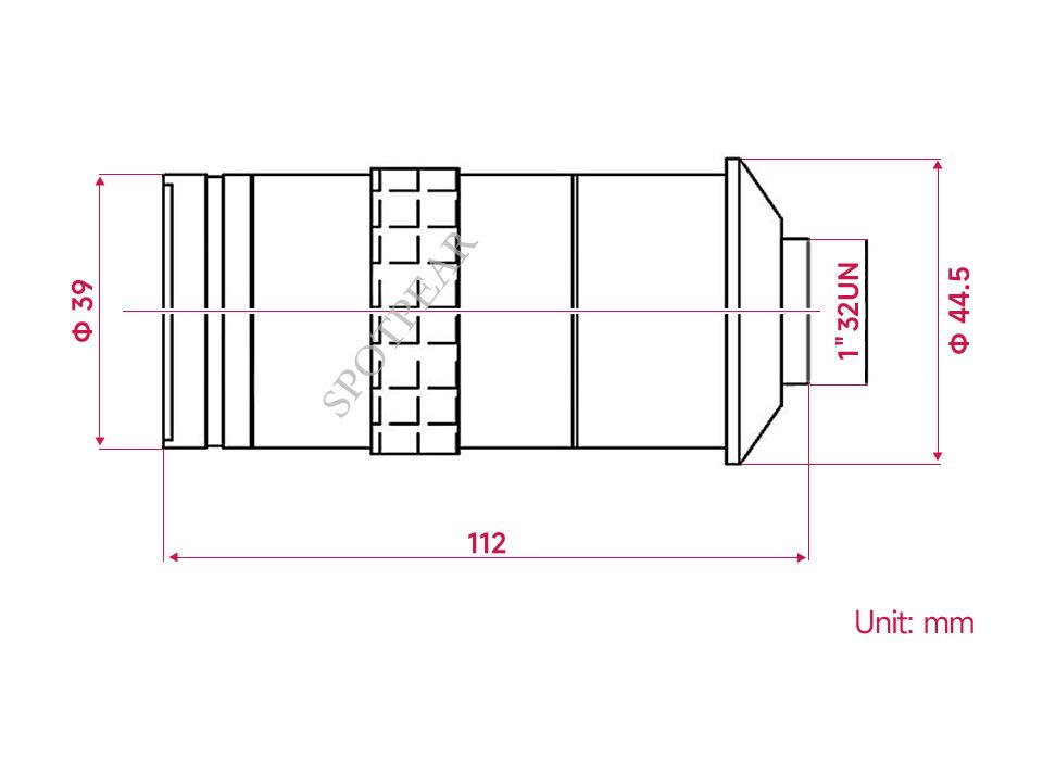 100x Mikroskopobjektiv für Raspberry Pi HQ-Kamera, C/CS-Mount